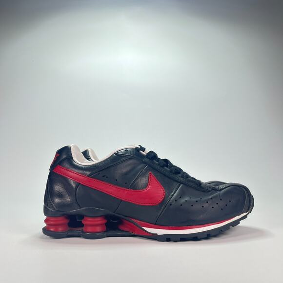 Nike Shox R4 Black Red Lace Up Casual Lifestyle Sneakers Shoes Men’s Size 8.5 main image 4